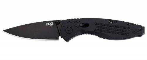 3810 SOG с фиксатором Aegis Black 8.9 см. - AE02