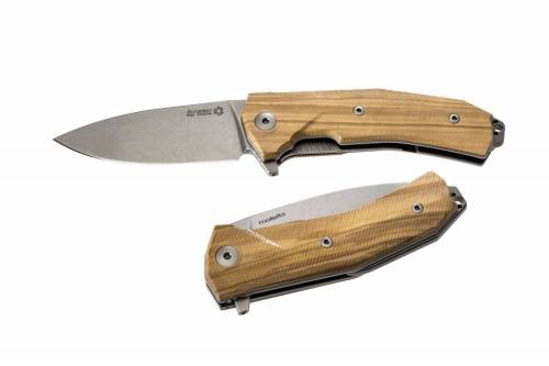 5891 Lion Steel KUR UL Olive Wood Flipper фото 9