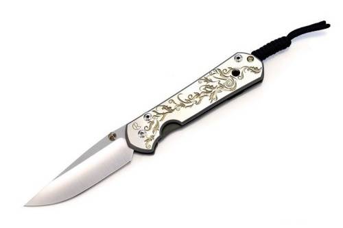 5891 Chris Reeve Large Sebenza 21 Unique Graphics Gold Leaf